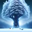 Placeholder: Giant tree, snow, giant birds