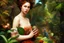 Placeholder: woman in colorful jungle by Caravaggio