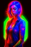 Placeholder: full body colorful tattooed portrait of a female model with colorful hair, Vibrant colors, Neon lighting, Intricate details, Digital painting, Artstation, glowing tattoos, Sharp focus, Illustration, art by audrey benjaminsen and lois van baarle and artgerm and mandy jurgens, Dystopian, cyberpunk, cinematic, 8k