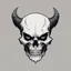 Placeholder: minimalistic demon skull