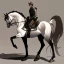 Placeholder: Knight riding a horse. Modern Art