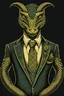 Placeholder: Mythical serpent dressed in a suit