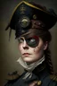 Placeholder: captain of an army victorian times woman with an eye patch