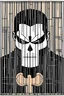 Placeholder: punisher sku;; in the style of Hiroshi Nagai