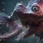 Placeholder: fluid ink angler fish creature, unreal engine 5, 8k resolution, photorealistic, ultra detailed