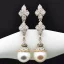 Placeholder: drop diamond and pearl earrings, art noveau, filigree, floral, breathtaking, highly ornate, delicate, intricate, photorealistic, high fashion, fine jewellery, luxury, designer