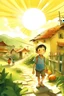 Placeholder: One sunny day, a curious little boy named Noah moved to the village with his family.