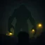 Placeholder: The atmosphere is eerie, suffocating, and raw, with the feeling that the camera operator is witnessing something forbidden and legendary — a colossal being that has been hiding for ages, suddenly revealed. The image must feel authentic and unpolished — like amateur footage captured in real time. Prioritize pixelation, color noise, digital compression artifacts, motion blur, and the unsettling atmosphere of being near a gigantic shadow-creature. Do not stylize or modernize.