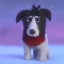 Placeholder: tim burton style dog portrait Christmas