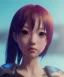 Placeholder: Anime girl cute neck head portrait, warrior costume, village, meditation, cyberpunk, 8k quality