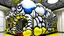 Placeholder: An ivory funhouse made out of balloons painted by Roy Lichtenstein