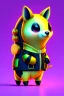 Placeholder: Close-up Portrait of a cool animation crypto animal character, cute, witty, striking and one of a kind, 2d