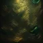 Placeholder: Hyper Realistic glowing-golden-texture with dark-green-&-black background