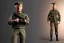 Placeholder: G.I. Joe doll soldier Donald Trump, gun,boots, helm, Trump facial detail,trump, beret