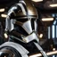 Placeholder: star wars bald male corellian pilot wearing pearlescent black and gunmetal grey First Order special forces armored flightsuit and helmet with gold trim inside the jedi temple, centered head and shoulders portrait, hyperdetailed, dynamic lighting, hyperdetailed background, 8k resolution, volumetric lighting, light skin, fully symmetric details