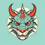 Placeholder: simple basic flat image dragon chinese face