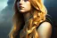 Placeholder: girl, beautiful, long hair, wavy hair, blonde hair, blue eyes, black outfit,head and shoulders portrait, 8k resolution concept art portrait by Greg Rutkowski, Artgerm, WLOP, Alphonse Mucha dynamic lighting hyperdetailed intricately detailed