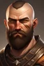 Placeholder: Fantasy theme, tough mean man with brown buzz-cut and a short beard