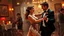 Placeholder: Man and woman in their thirties dancing swing, Art