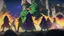 Placeholder: Adventurer party standing before a castle