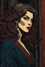 Placeholder: museum quality color woodcut of a Banu Haquim female vampire with highly detailed hair and facial features in the dark back alleys of Seattle, in the style of Gustave Baumann, with a fine art , graphic novel aesthetic, highly detailed, finely cut ,8k render,