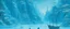 Placeholder: A cyan icy isles in a snowstorm designed in Japanese Oni masks painted by Caspar David Friedrich