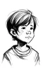 Placeholder: A boy easy drawing black and white