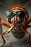 Placeholder: Portrait of cockroach with a cigarette in mouth and sunglasses