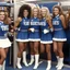 Placeholder: 1970s blues cheerleaders in the lockers