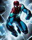 Placeholder: spider-man as DC blue lantern
