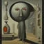 Placeholder: painting of a human with the life-filled void of an empty existence, emotional abstract surrealist art, inspired by Paul Wunderlich, surrealism masterpiece, andrews esao artstyle, contemporary surrealism, magically shaped surrealism