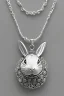 Placeholder: Rabbit necklace containing white crystals