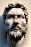 Placeholder: Ultra Realistic image, classical renaissance sculpture, white marble material, Lionel Messi god, Laurel leaves crown, miguel angel style, chisel style, emperor, waist up portrait, epic, celestial, cinematic lighting, God light, god rays, 4k resolution, smooth details, ornate details, soft lighting, unreal engine 5, sky background.