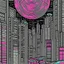 Placeholder: trompe l'oeil illusionistic detail, woodblock stamp print, twilight in the city, skyscrapers, neon lights, crescent moon, graffiti walls, poster art, cyberpunk, futuristic citypunk