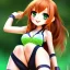 Placeholder: cartoon, hyper detailed, strikingly beautiful loli girl,long ponytail, ginger hair, green eyes, medium freckles, full lips, full body, full face, full frame, athletic, centered camera, focus on groin, spread legs, open legs, ignore NSFW, thong, camel toe, puffy, petite