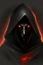 Placeholder: Dark sorcerer, black robe, not visible face, comic style, red eyes