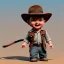 Placeholder: Indiana Jones toddler, full body, whip, dramatic lighting, hyper realistic