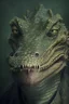 Placeholder: Portrait of human-crocodile hibrid