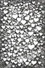 Placeholder: create a coloring page of a bunch of hearts over the page, black and white