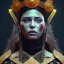 Placeholder: Spanish woman, rounded face, blood, black, flower, leaves, samurai helmet, decorative color feathers, retro, bamboo, leather, soft color, highly detailed, art stations, concept art, smooth, unreal engine 5, god rays, ray tracing, RTX, lumen lighting, ultra detail, volumetric lighting, 3d, finely drawn, high definition, high resolution.