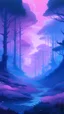 Placeholder: high fantasy forest a high fantasy vibe pinkish purple with blue highlight