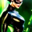 Placeholder: portrait 'beautiful Sexy Busty CatWoman',crystal clear green eyes,painting by gaston bussiere, greg rutkowski, yoji shinkawa, yoshitaka amano, tsutomu nihei, donato giancola, tim hildebrandt, oil on canvas, cinematic composition, extreme detail,fit full head inside picture,32k