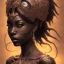 Placeholder: sango fantasy, fantasy magic, intricate, sharp focus, illustration, lot's of grain on the skin, tribal tatoos,highly detailed, digital painting, concept art, matte, masterpiece head sexy lady body black African beauty space lady black leopard skin one head African afro sun, high key lighting, volumetric light high details psychedelic background