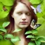 Placeholder: Generates high quality portraits of women covered in various plants, surrounded by forest and butterflies.