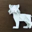 Placeholder: Cute Lion made of white origami