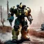 Placeholder: fullbody Drawing of ' Fallout 4 Power armor',intricate detail,andrea bonelli,Kilian Eng,Ohrai,evan lee,Aleksandr Sidelnikov,KyuYong Eom,three quarters frontal aerial view,toned colors,16k