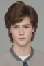 Placeholder: 1980's yearbook photo, teenager, Chris Kringle, 14 years old, brown hair, 1980's hairstyle and clothes, photorealistic, --ar 9:16 --style raw