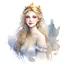 Placeholder: Snow Queen Watercolor Clipart, transparent PNG, Pretty Girls Clipart, Fantasy illustration,Paper craft,Junk Journal Scrapbooking,Card Making