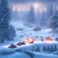 Placeholder: gigantic battle in winter landscape