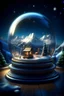 Placeholder: knollingcase, scenery of Portable gum making machine inside of snow globe, aurora borealis, transparent data visualization, trending on artstation, by Tom Bagshaw and Seb McKinnon, ultra detailed, hyper-realistic, cinematic, dramatic lighting, volumetric lighting, 150mm, octane render, photorealistic, denoise, photograph with a Hasselblad H3DII